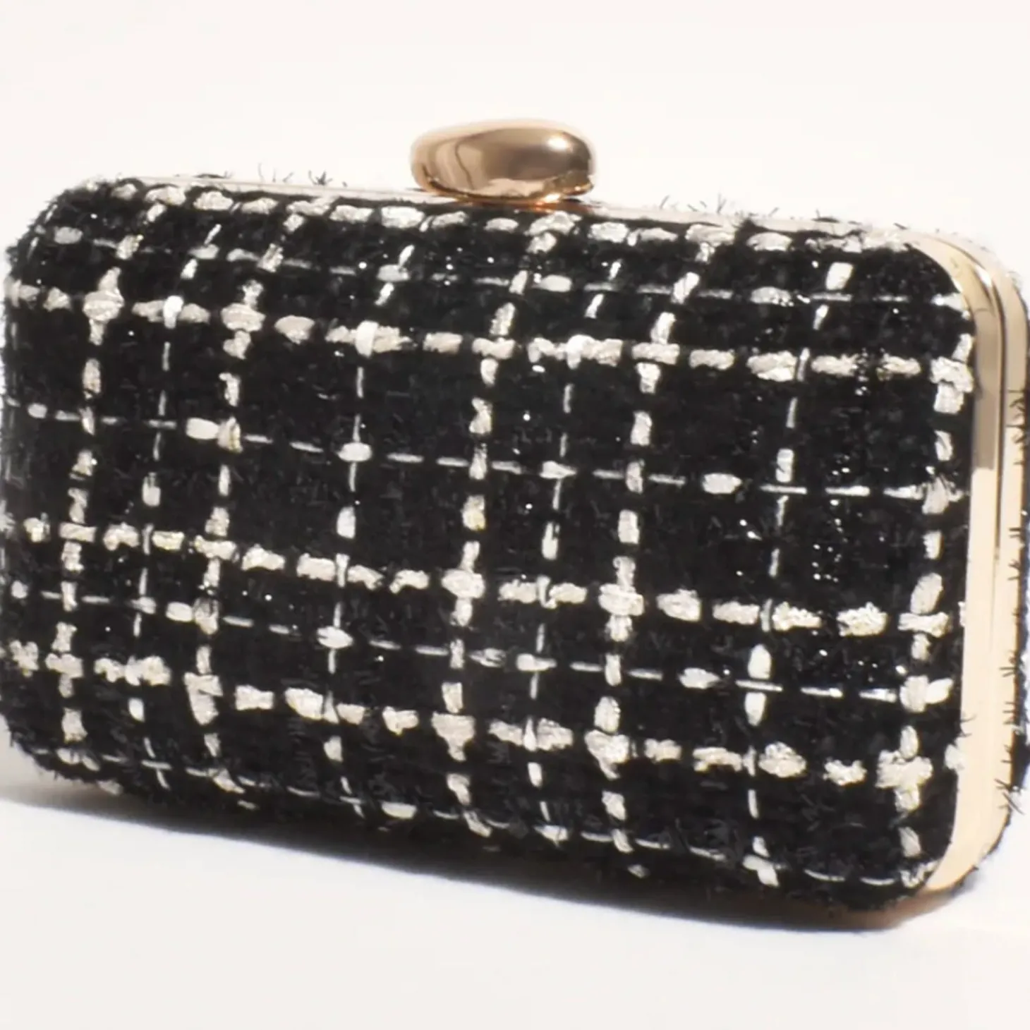 Louisa Boucle Clutch - Black - AD7