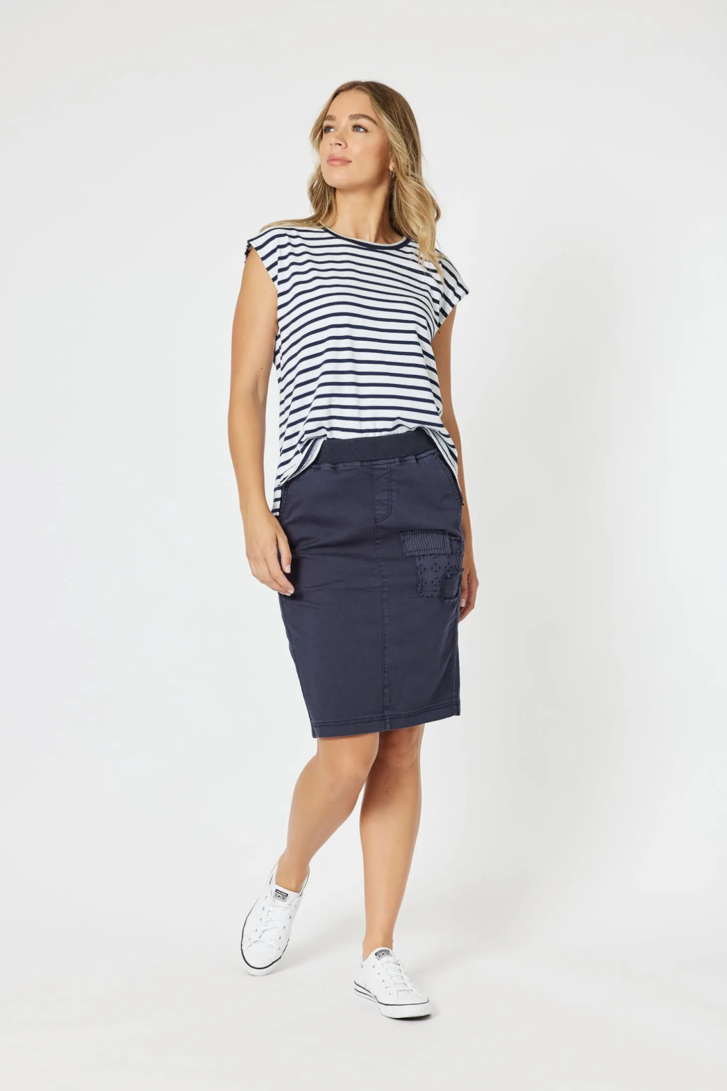 Portia Denim Skirt - Navy - TZ3